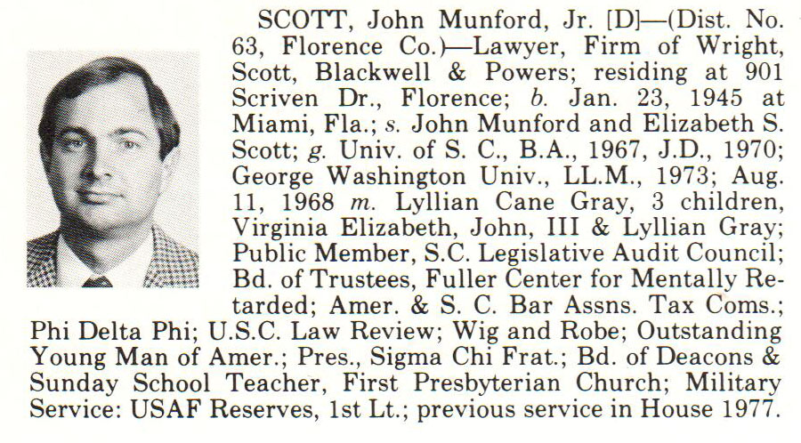 Representative John Munford Scott, Jr. biorgraphy