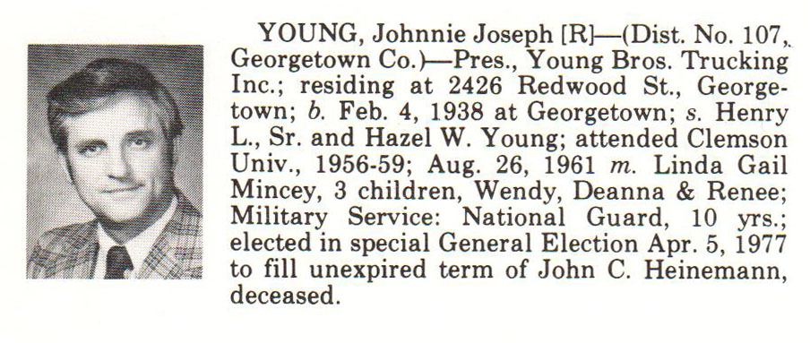 Representative Johnnie Joseph Young biorgraphy