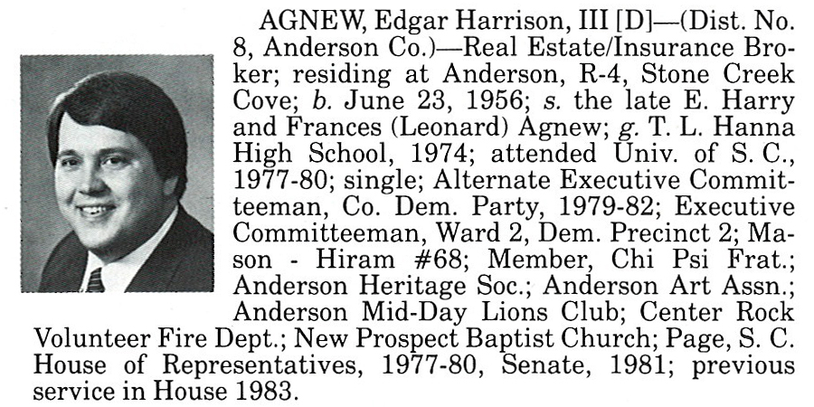 Representative Edgar Harrison Agnew III biorgraphy