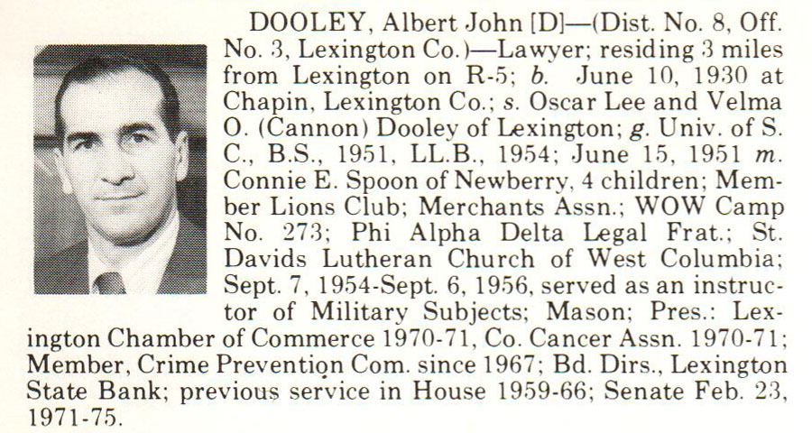 Senator Albert John Dooley biorgraphy