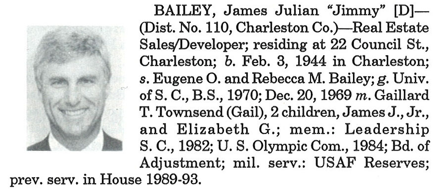 Representative James Julian "Jimmy" Bailey biorgraphy