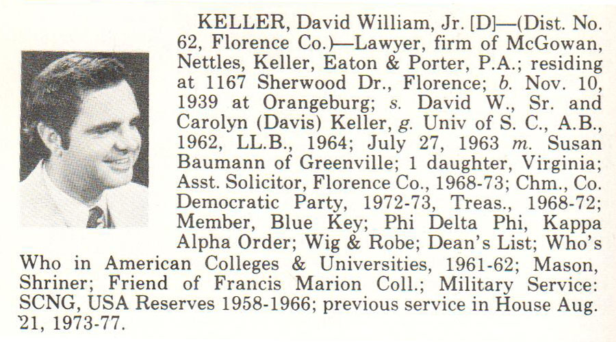 Representative David William Keller, Jr. biorgraphy